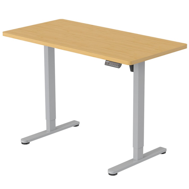 FORTIA Sit To Stand Up Standing Desk, 120x60cm, 72-118cm Electric Height Adjustable, 40kg Rated, V219-ADKSSTFO2WOSA