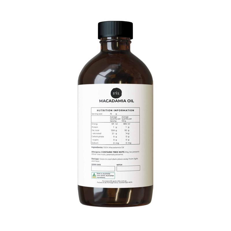1L Orku Macadamia Nut Oil – Natural Cold Pressed Food Grade Pure Cooking Oils V238-SUPDZ-32864776716368