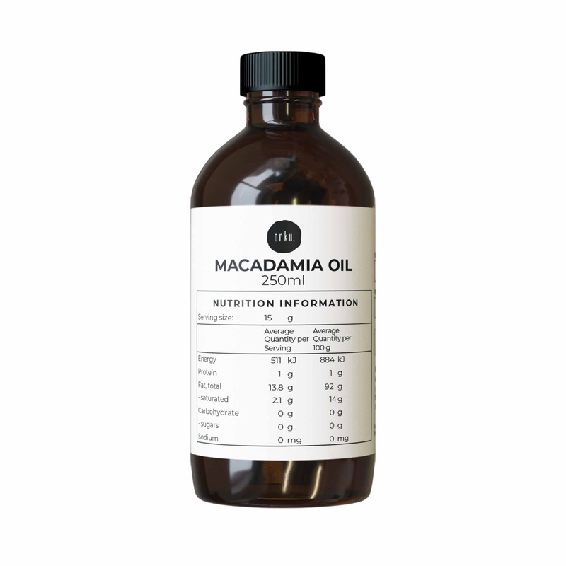 250ml Orku Macadamia Nut Oil – Natural Cold Pressed Food Grade Pure Cooking Oils V238-SUPDZ-32864632078416