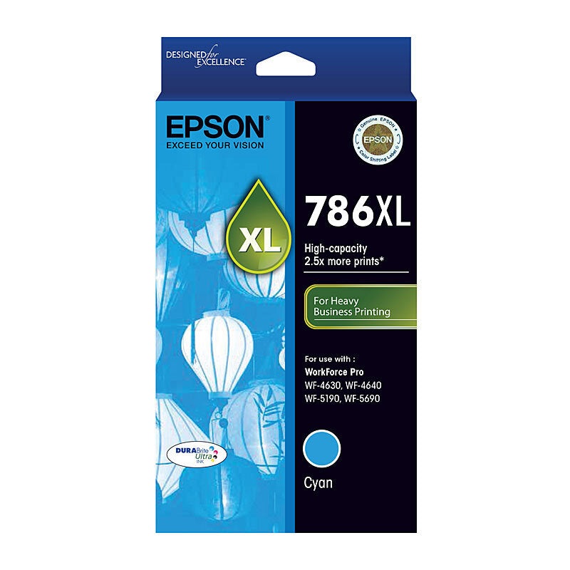 Epson 786XL Cyan Ink Cart DS-E786CXL