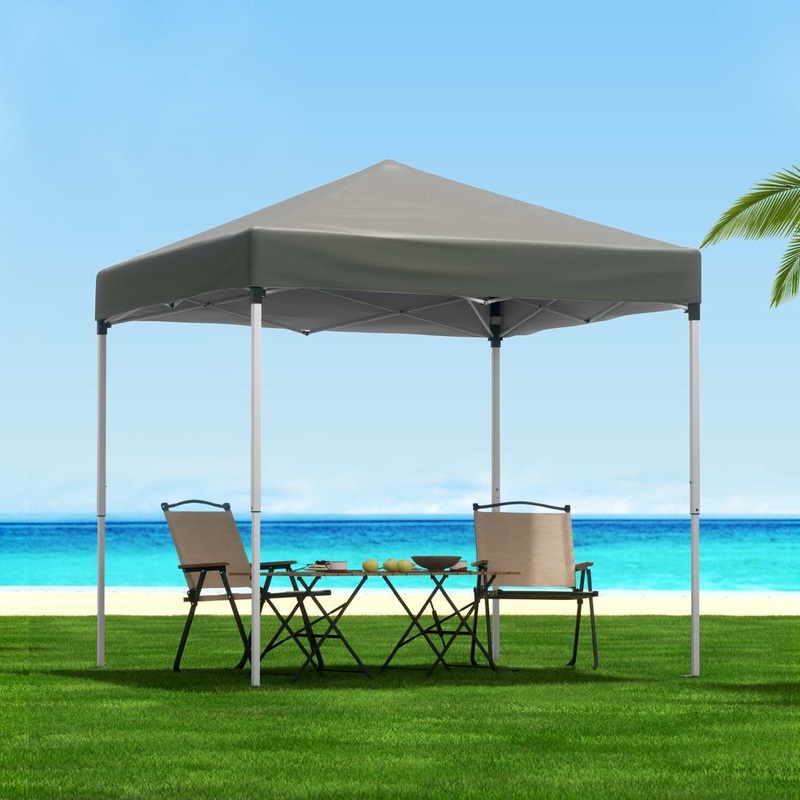 Instahut Gazebo 2x2m Outdoor Patio Garden Marquee Shade Grey GAZEBO-T-2X2-F-EC-GR