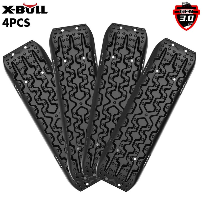 X-BULL Recovery tracks / Sand tracks / Mud tracks / Off Road 4WD 4×4 Car 2 Pairs Gen 3.0 – Black V211-AUEB-XBRT009