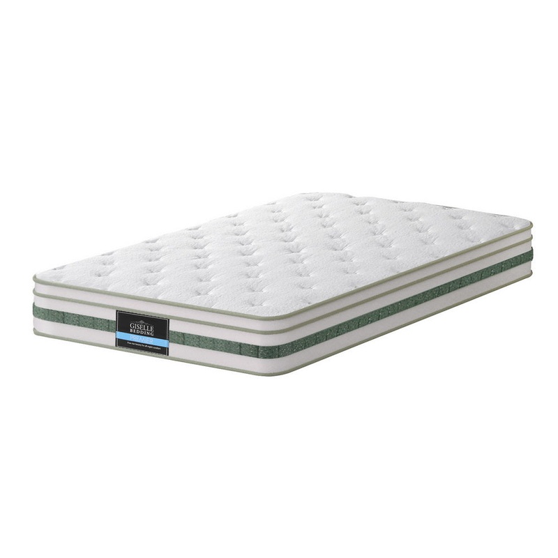 20cm Giselle Mattress King Single Green Tea Mattresses MATTRESS-B-MINT-20-KS