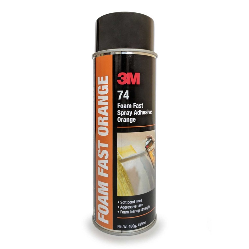 3M 74 Foam Fast Spray Adhesive 499ml Orange Fabric Fast Drying Instant Bond Glue V238-SUPDZ-33057295499344