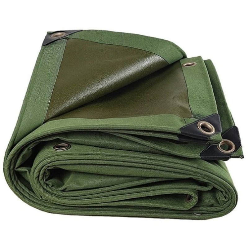 3x4M Army Heavy Duty Waterproof Canvas Tarp Tarpaulin Sun Blocked Dustproof V63-843021