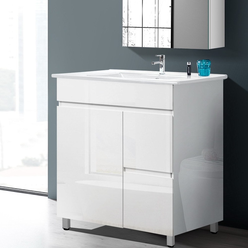 Cefito Vanity Unit 765mm Freestanding Basin Cabinet BV-YQ04-750-WH-ABC