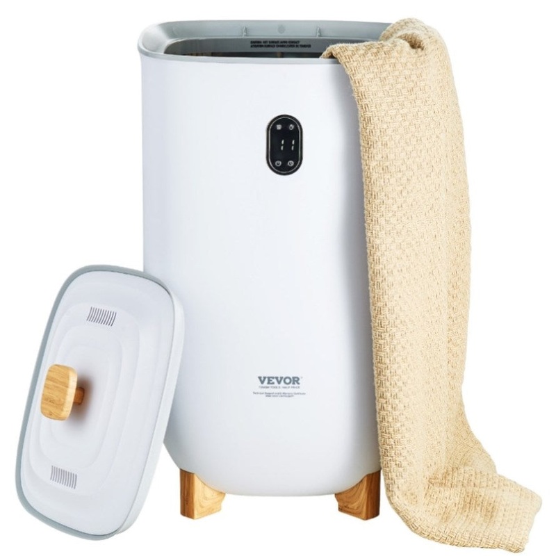 VEVOR 35L Large Towel Warmer Bucket with LED Screen Drying Fuction & Timer White V952-MJJRTBS35LLE62PLTV3