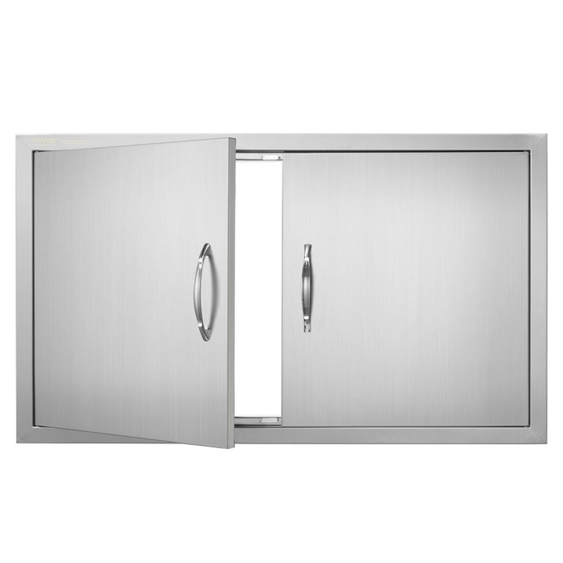 VEVOR BBQ Access Door, 915×533 mm Double Outdoor Kitchen Door, Stainless Steel Flush Mount Door, V952-SMMBSCJMYS36GACHDV0