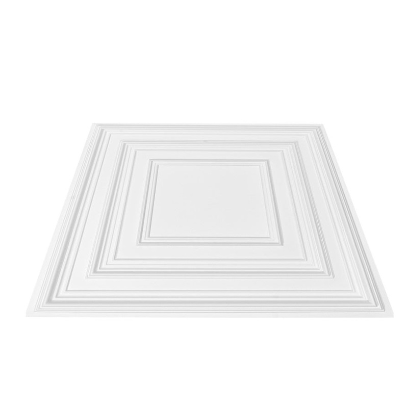VEVOR Ceiling Tiles 12-Pack 24 x 24 in PVC Easy Installation White Peg Pattern V952-THBZPVCB12J20JVLNV0