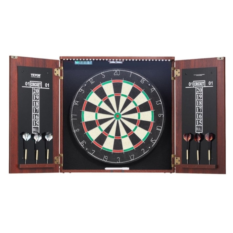 VEVOR Dartboard and Cabinet Set Official Size Complete Accessory Steel Tip Dart V952-MJTZZXBSKJLEY5IZIV9