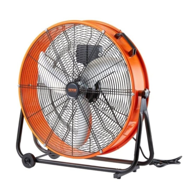 VEVOR Drum Fan 24 Inch High Velocity Industrial Use 3-Speed Timer for Warehouse V952-GYLSFS24YCACQCOS3V3