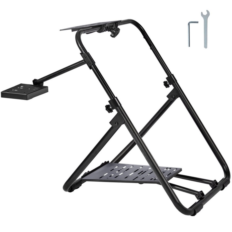 VEVOR Foldable Racing Steering Wheel Stand, Height Adjustable Universal Base Compatible with V952-XXZJXXXH0000H4274V0