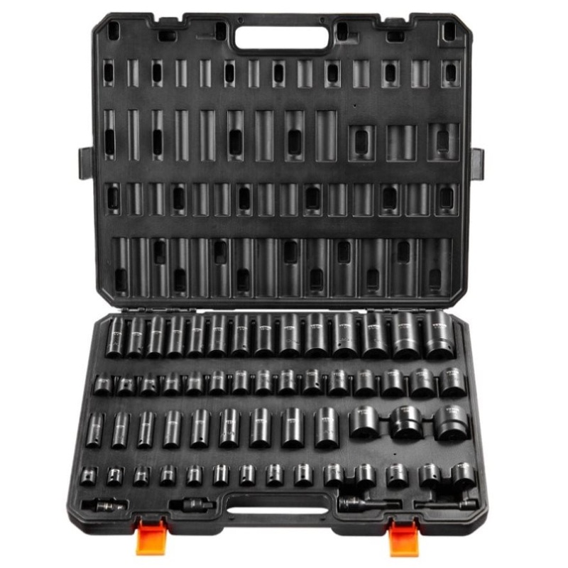 VEVOR Impact Sockets Set 59pcs 6-Point 3/8 & 1/2 Drive Bit Ratchet Tool Kit V952-CJTTZJ1CRMO53W901V0