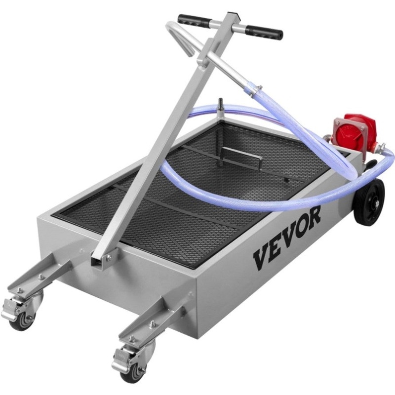 VEVOR Low Profile Oil Drain Pan Truck Drain Pan 57 L with Pump Hose Casters V952-QCPYP15JLSYYLBYC1V0