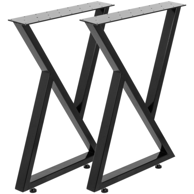 VEVOR Metal Table Legs Set of 2 Dining Table Legs Black Desk Legs, 28 Height 20 Width Heavy Duty V952-TZZT28X20YC8ZFG01V0