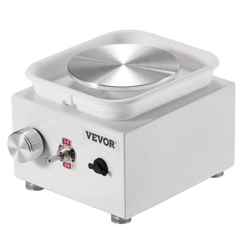 VEVOR Mini Pottery Wheel Electric Ceramic Wheel Machine 0-320RPM Speed White V952-ETLPJMNXWJBSDTCZ1V3