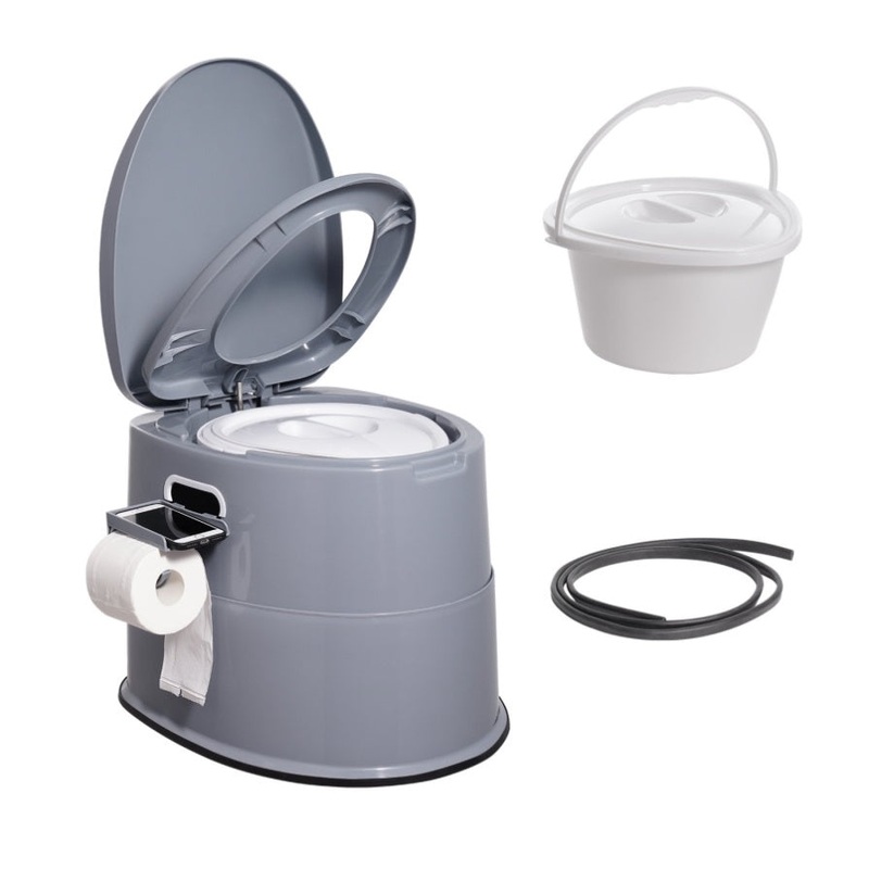 VEVOR Portable Toilet for Camping, Porta Potty with 5L Detachable Inner Bucket & Removable Paper V952-MTSBXSMT300BBWUTFV0