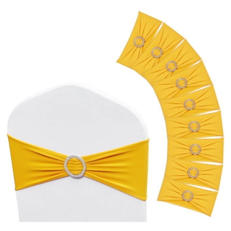 VEVOR Stretch Spandex Chair Sashes, Chair Slipcover and Stretch Chair Sash with Round Buckle, V952-YTZSDJS100PCAUCQ3V0