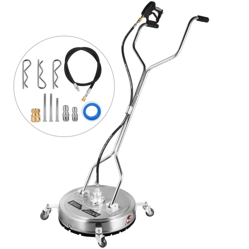 VEVOR Surface Cleaner 20 inch Flat Surface Cleaner for Pressure Washer 4000psi Pressure with 3/8 V952-QDXDJ20CDJL000001V0