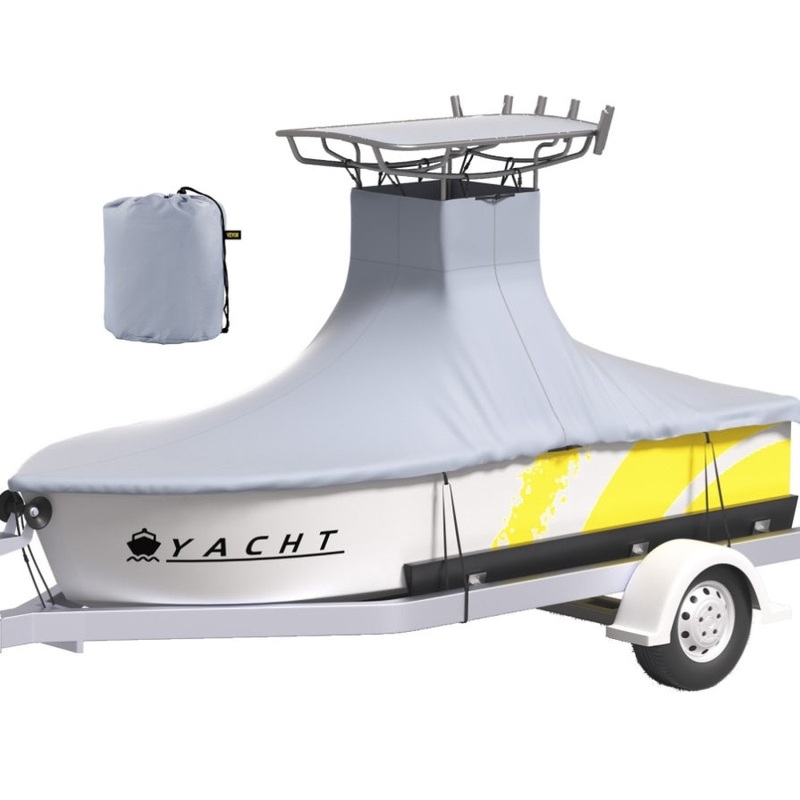 VEVOR T-Top Boat Cover, Fit for 22′-24′ Boat, Heavy Duty 600D Marine Grade Oxford Hard Top Cover, V952-XDPCGT2224116P1TVV0