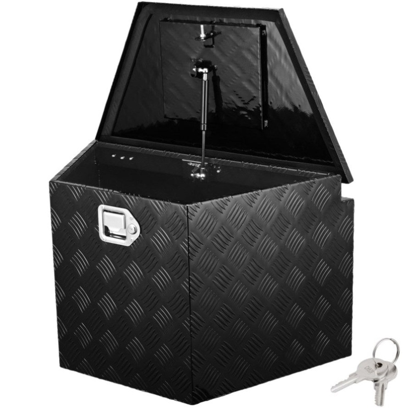 VEVOR Trailer Tongue Box, Aluminum Alloy Diamond Plate Tongue Box Tool Chest, Heavy Duty Trailer Box V952-TCGJXLHJHS29XG563V0