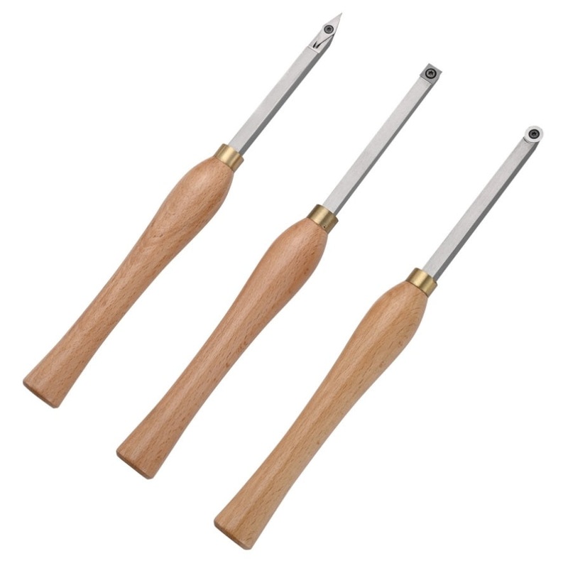 VEVOR Wood Lathe Chisel Set, 3 PCS Woodworking Turning Tools, Includes Square, Round, Diamond V952-MBMGCD3JYTSFY1V1VV0