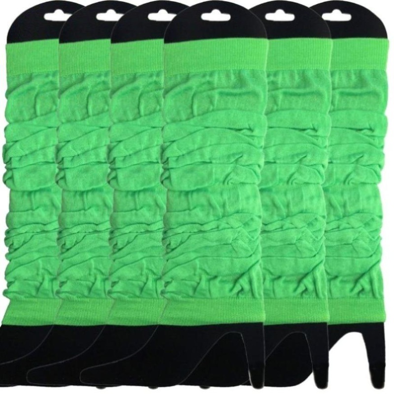 6x LEG WARMERS Knitted Womens Neon Party Knit Ankle Fluro Dance Costume 80s BULK – Fluro Green V563-BR-6NNLEGWRMR-FLUGRN