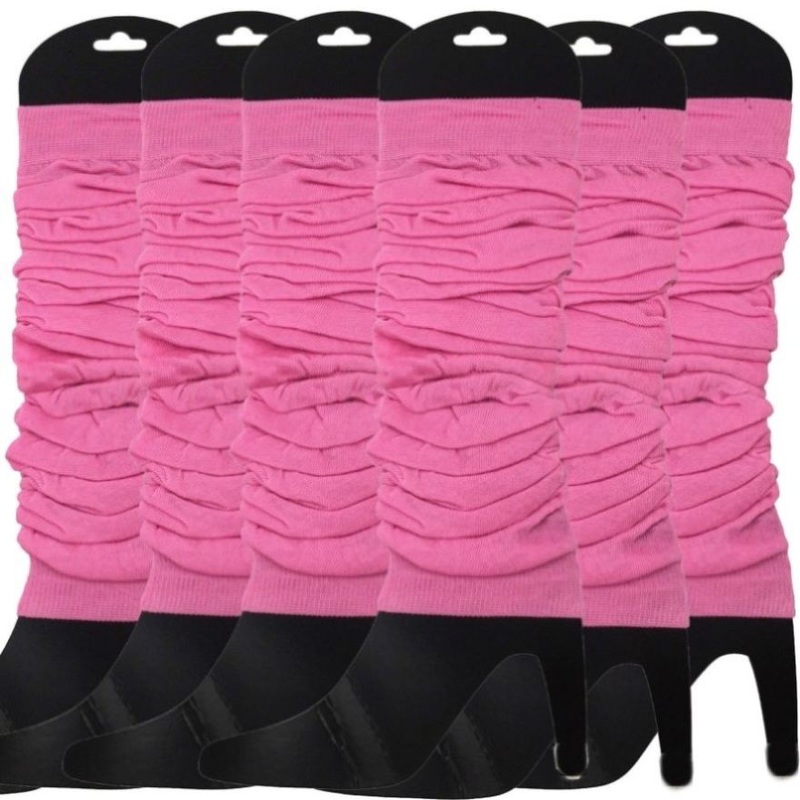 6x LEG WARMERS Knitted Womens Neon Party Knit Ankle Fluro Dance Costume 80s BULK – Light Pink V563-BR-6NNLEGWRMR-LHTPNK
