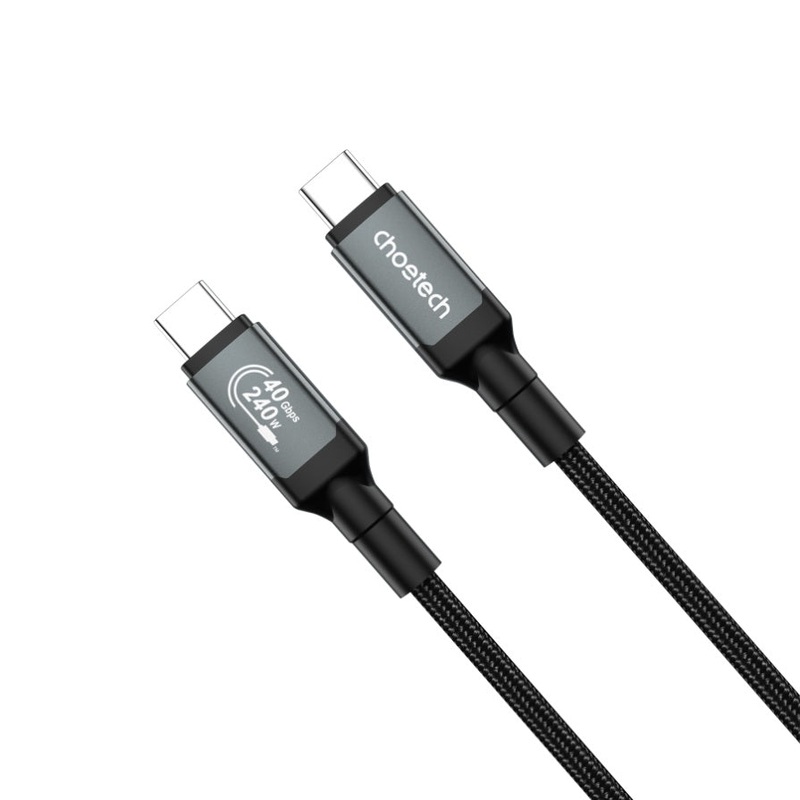 CHOETECH XCC-1042 Gen3.0 USB4.0 with 8K @ 60hz Video & Audio 240W USB-C to C Braided Cable 2M V28-ELECHOXCC1042