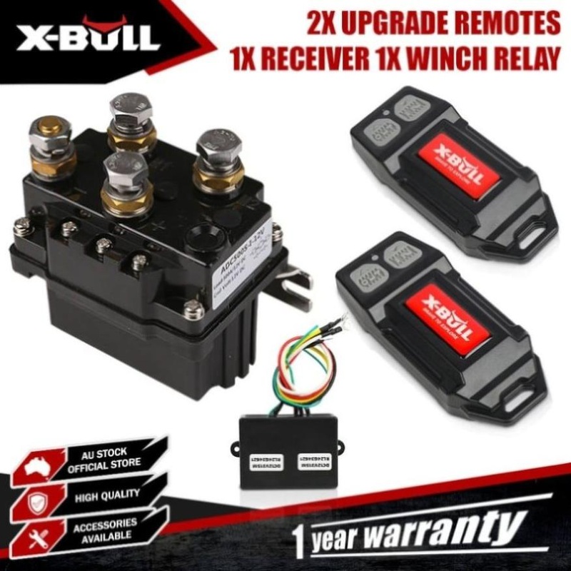 X-BULL 12V Winch Remote Control Winch Relay Solenoid Twin Handset Easy to Install V211-AUEB-XBWP004SWP013