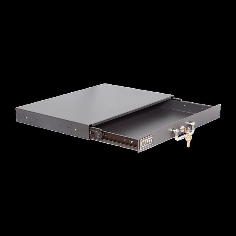 1U Locking Rack Mount Drawer Secure Steel Storage for 19 Network Server V63-844661