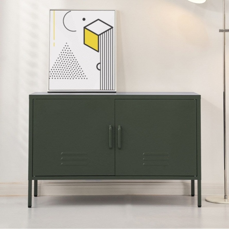 Artiss Buffet Sideboard Metal Cabinet – BASE Green AI-LOCKER-LD-GN
