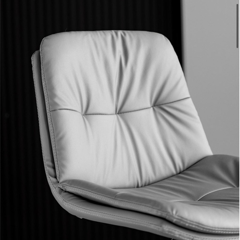 Bar Stools Kitchen Bar Stool Leather Barstools Swivel Gas Lift Counter Chairs x2 BS8406 Grey V255-8406-GREY