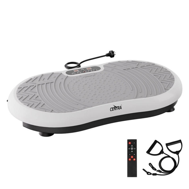 Centra Vibration Plate Train Exercise Machine White SP1049-WH