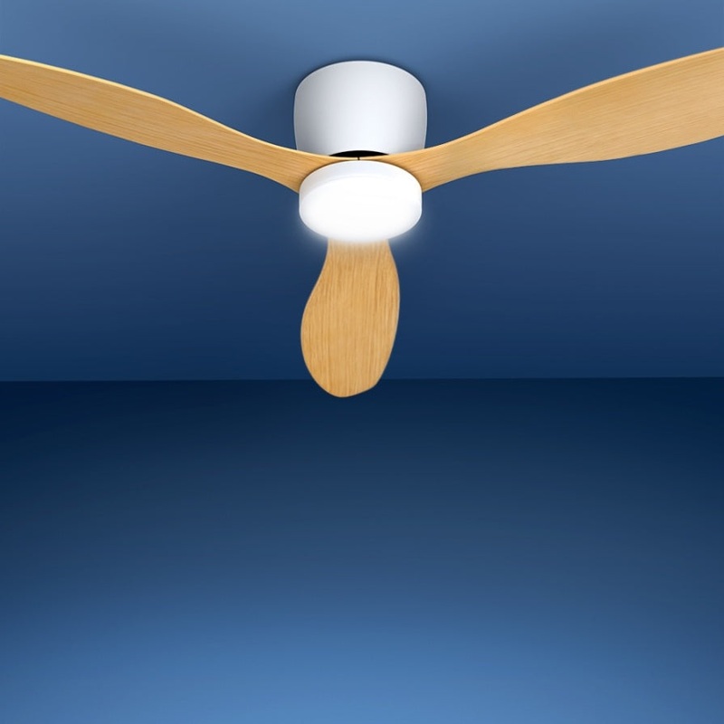 Devanti 52” Ceiling Fan DC Motor w/Light w/Remote – Light Wood CF-B-52-42Y-LW