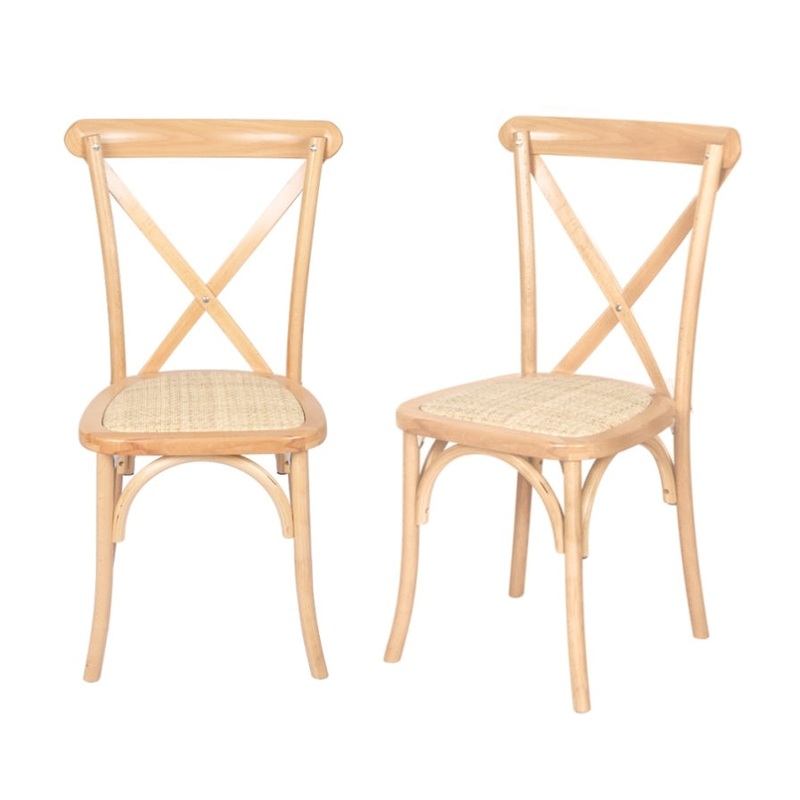 Levede 2X Dining Chairs Cross Back Chair CH1068-2-NT