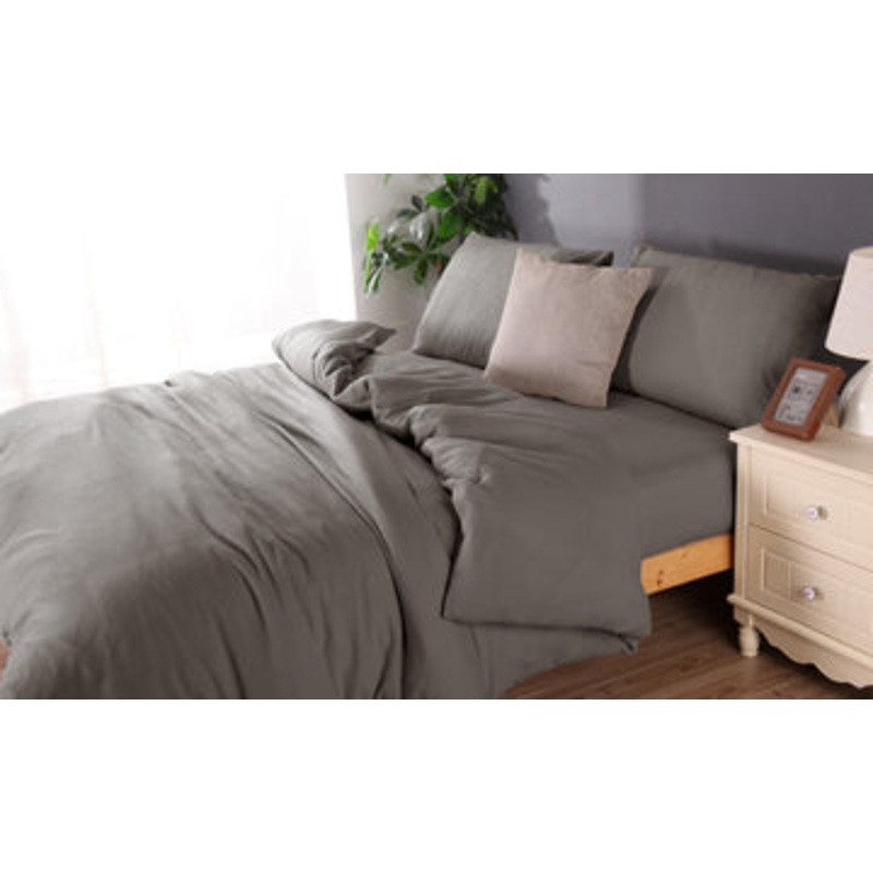 Microflannel duvet cover and sheet comb set king charcoal V517-MFLQC-KCHA
