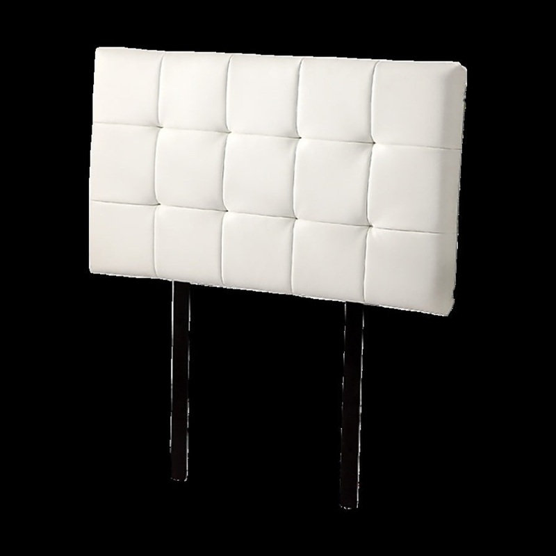 PU Leather Single Bed Deluxe Headboard Bedhead – White V63-768205