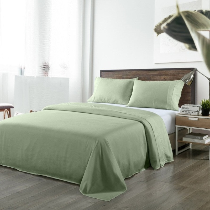 Royal Comfort Blended Bamboo Sheet Set Sage Green – King ABM-10002290