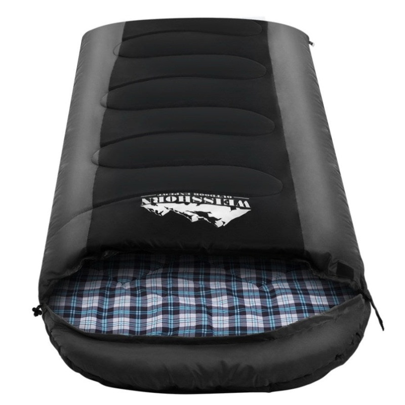 Weisshorn Sleeping Bag Single Thermal Camping Hiking Tent Black -20C SB-ENV-S-80-BK