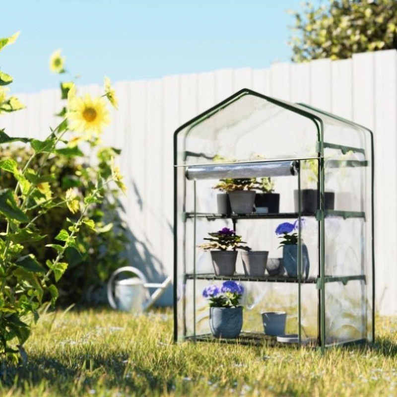 Greenfingers Greenhouse 3 Tiers Mini Green House Garden Bed Planter Box 1.28×0.7×0.5M GH-MINI-F-3T-TP