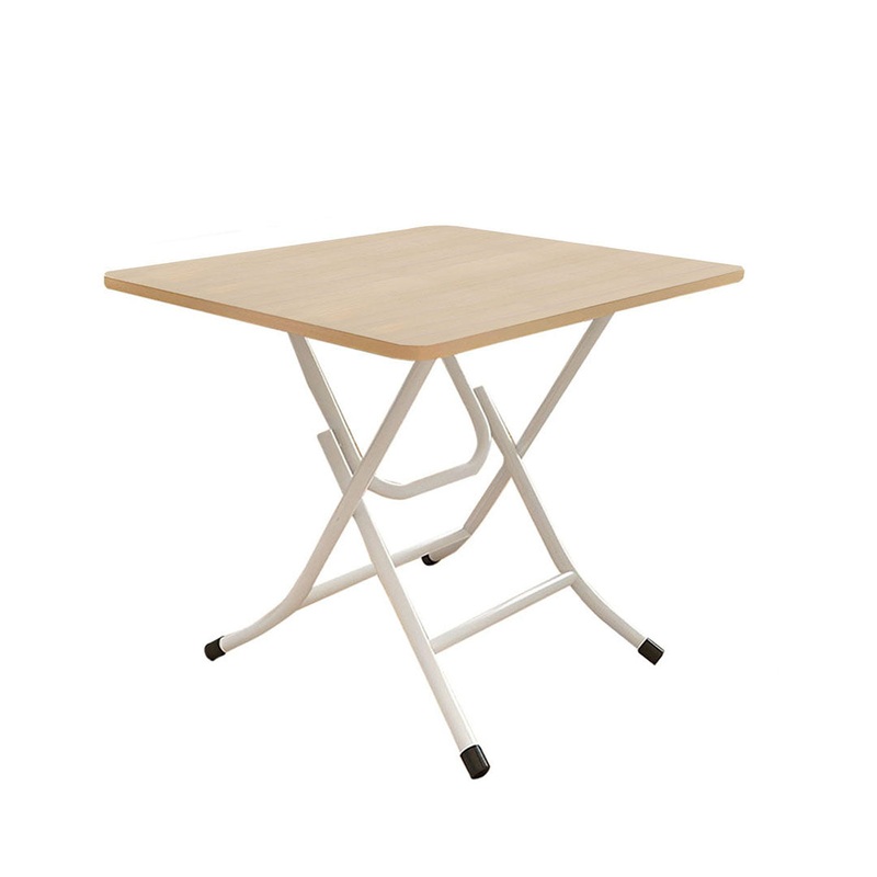 SOGA Wood-Colored Dining Table Portable Square Surface Space Saving Folding Desk Home Decor TABLE1204AA