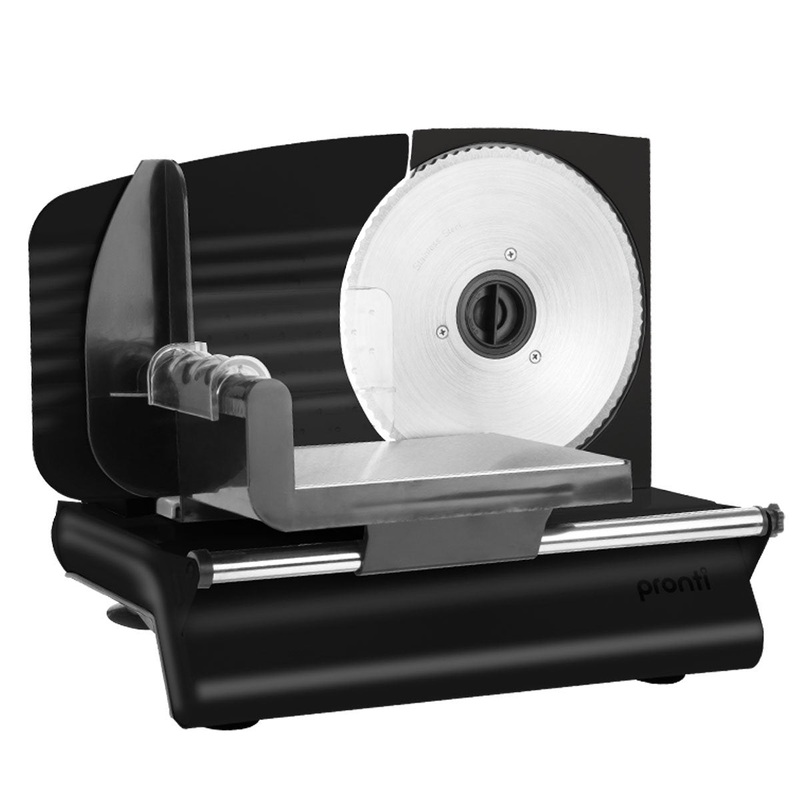 200W Pronti Deli and Food Electric Meat Slicer Blades Processor Black FS-190-2A-BK
