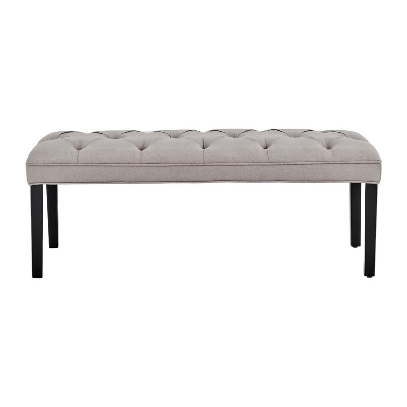 Cate Button-Tufted Upholstered Bench by Sarantino – Light Grey BCH-438-LGY