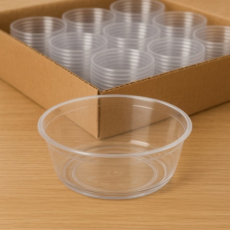 288x Premium Plastic Round Dessert Cups BPA Free Extra Strong Bulk – Clear V563-HP1012-8-1BOX