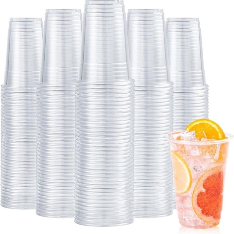 540x 16oz Premium Plastic Clear Cups Extra Strong PET BPA Free V563-CP1613-30-1BOX
