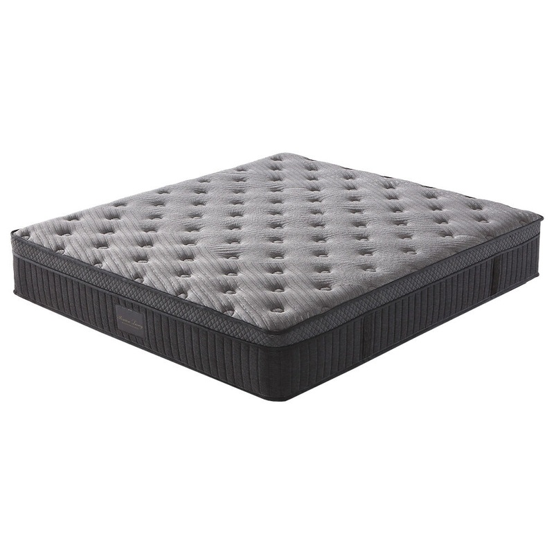 KINGSTON SLUMBER Premium Luxury 34cm Queen Mattress, Medium-Firm, Natural Latex Layer, Euro Top, V219-BEDMATKSLX4A