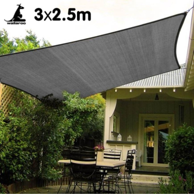 Wallaroo Rectangular Shade Sail 3m x 2.5m – Grey GYSS-3X25