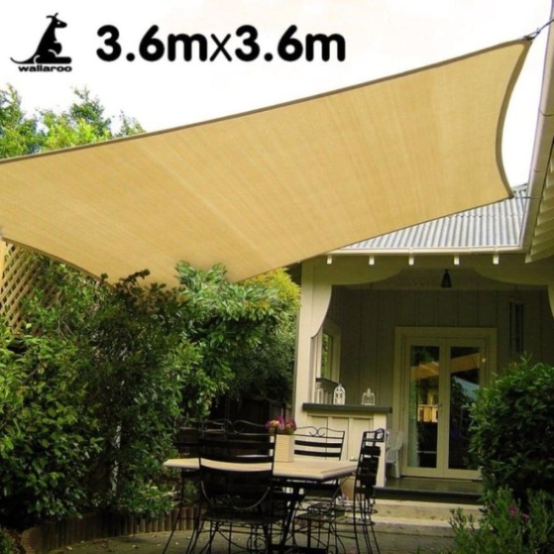 Wallaroo Square Shade Sail 3.6m x 3.6m – Sand SS-36-SQ