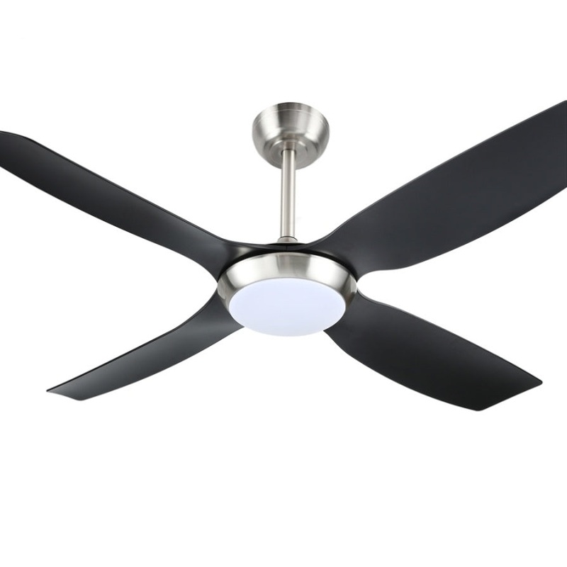 Devanti 52” Ceiling Fan DC Motor w/Light w/Remote Black CF-B-52-2049-BKSI